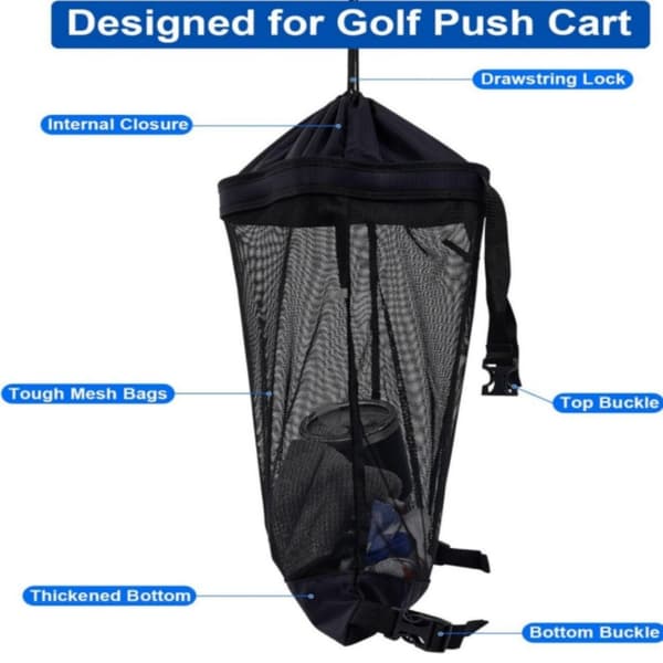 Opbevaringstaske til Golfvogn - Oxfordstof & Mesh Organizer