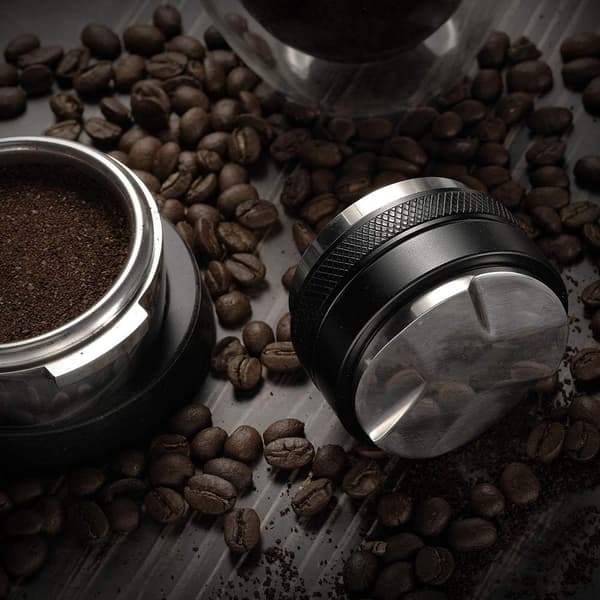 53 mm kaffekande og tampermaskine, dobbeltendet kaffeske