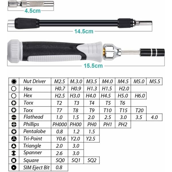 Magnetic Precision Screwdriver Set Screwdriver Repair Tool Multifunction Screwdriver Set for Smartphone