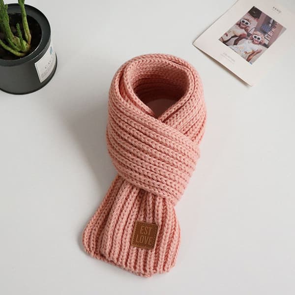 Vinterbabyhalsduk efterår vinter uldhalsduk rosa