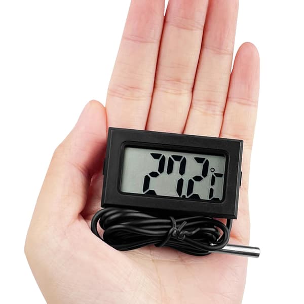 5 stk. digitale køleskabstermometre, digital temperatursensor med LCD-display, temperaturtermometer med sensor