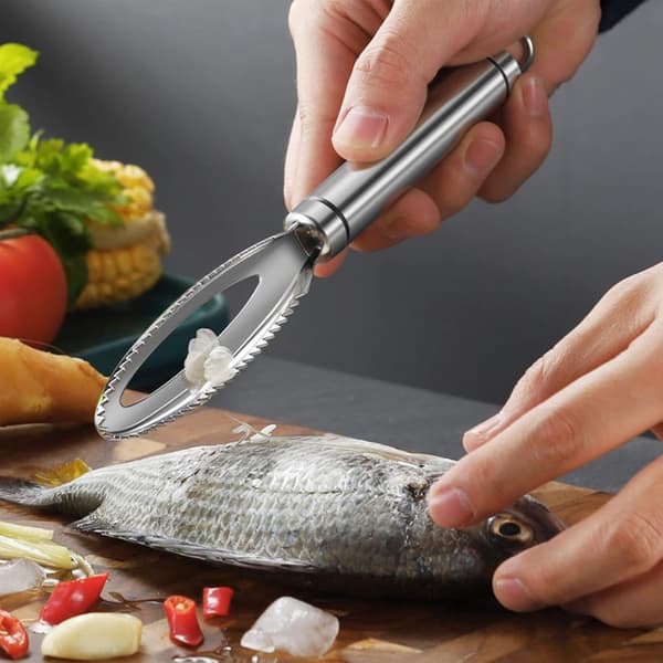 Fiskeskæl i rustfrit stål med fjernelse af fiskeskæl i rustfrit stål