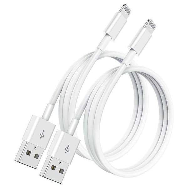 [2-pak] 2m Apple MFi-certificeret iPhone-opladerkabel, 2 meter til iPhone 14/13/12/11/11 Pro/11 Pro Max/X/XS Max/8/7/6/5/iPad