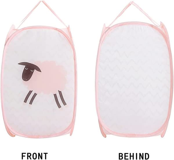 Dirty Clothes Storage Basket, Foldable Pop-Up Laundry Hamper Portable Mesh Laundry Basket, Can Be Used for Clothes A
