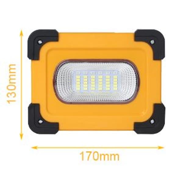Rechargeable LED Headlight, 60W Work Light with Solar Panel, Waterproof KLB