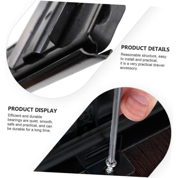 Keyboard Tray Slide Rails Easy Installation Keyboard Rail Width 35CM Compatible with Desk 1 Pair
