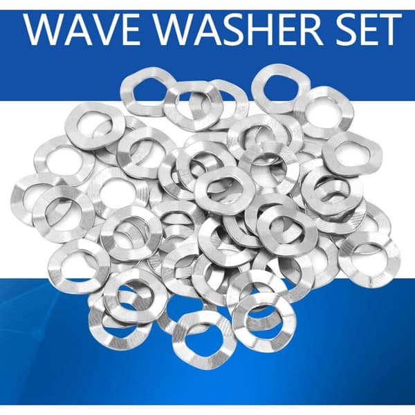 Wave Washer, Stainless Steel Spring Washer M4, M6, M8, M10, M14 (M8(50 pcs))