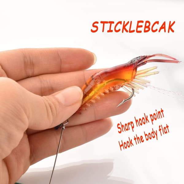 Fiskedrag, 6 kunstige maddikeformede drag, 9 cm / 6 g