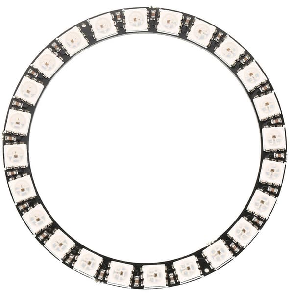 DC 5V 24-bitars RGB LED-ring, WS2812 5050 LED-ring för Arduino Raspberry Pi LED-display, med inbyggda drivrutiner