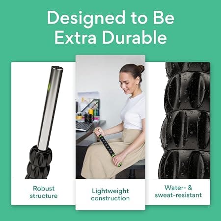 Muscle Therapy Massage Stick - 360° Coverage - Grooved Gears for