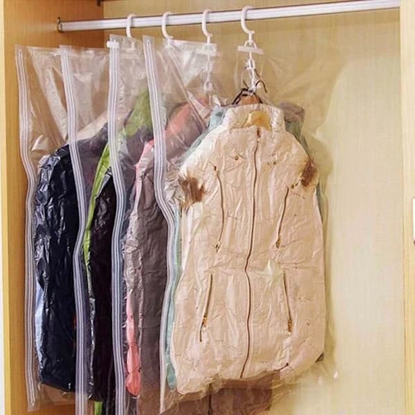 Vacuum Compression Bags - For Hanging Clothes, Coats, Jackets - 2 Pcs - L Abcrital