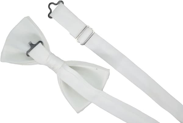 Slips til mænd i satin, polyester, færdigbundet slips, bryllup, str. one size, farve to -