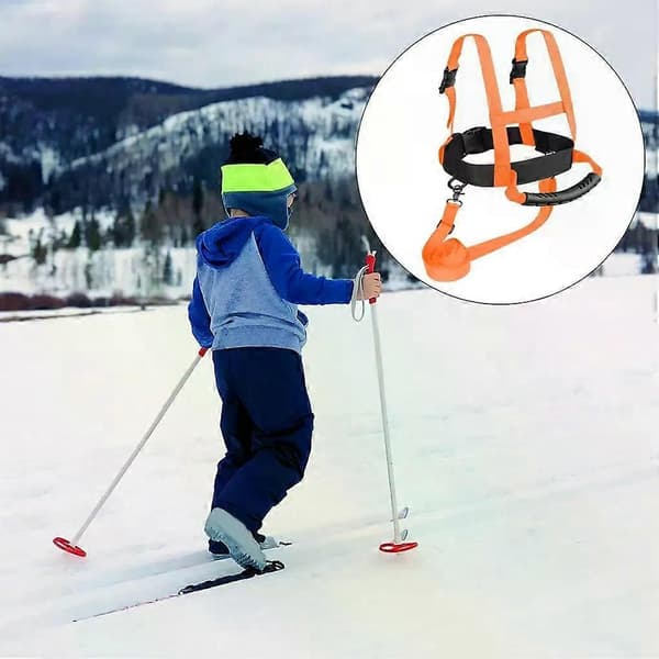 Nylon Skidsele för barn Snowboardtränare Hastighetskontroll med axelrem Skidsele för barn orange