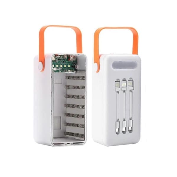 Dobbelt USB 28X18650 Etui Mobiltelefon Hurtig Opbevaring DIY (Standardudgave Sort)