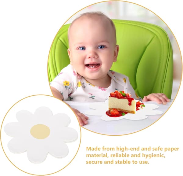 20 stycken prästkrageformade papperstallrikar dekorativa serviser för babyshowers och barnkalas