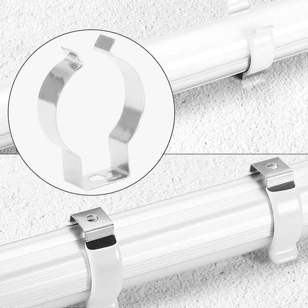 120 stk T8 LED-pærer U-clips holdere Fluorescerende rørlysfeste