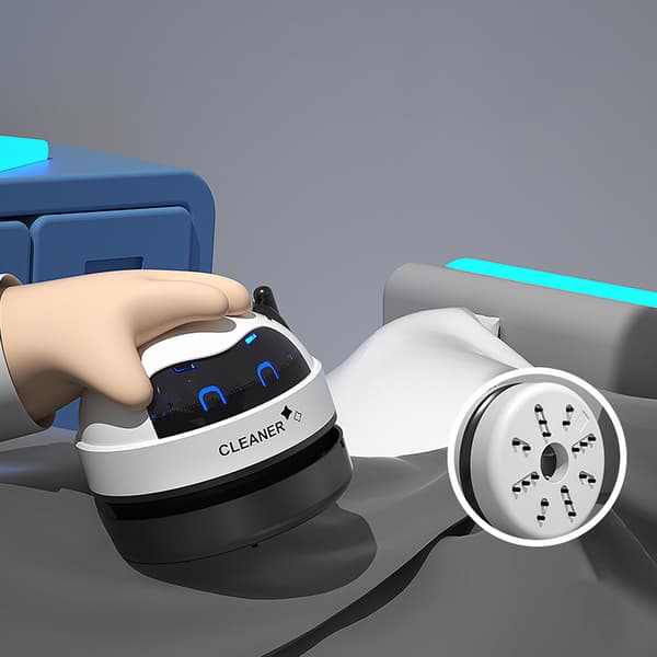 Mini skrivebordsstøvsuger med USB-oplader og rengøringsbørste
