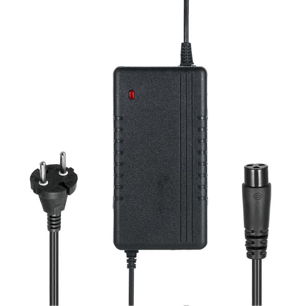54.6V 2A Elektrisk Scooter Strømlader Li-ion Batterilader 3-pinners Inline Kontakt Hurtigladeadapter for Kugoo M4 Elektrisk Scooter [db]