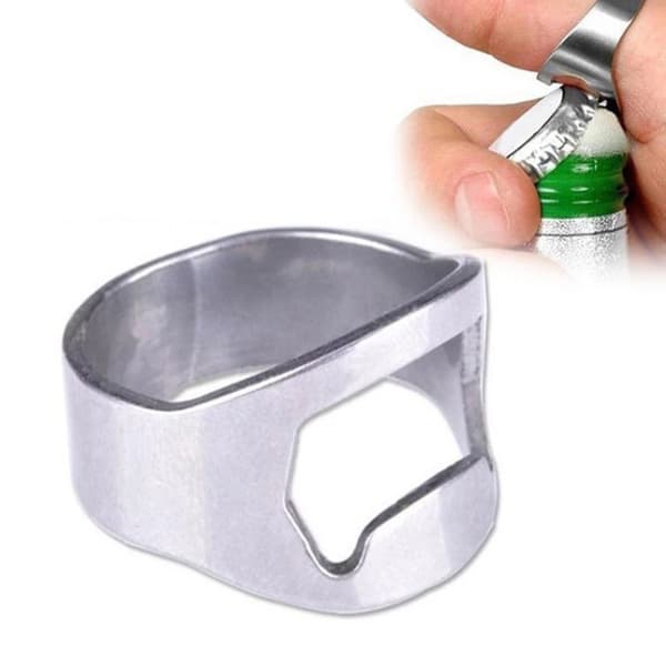 8 stk rustfrie ølflaskeåpnere ring, metallflaskeåpner