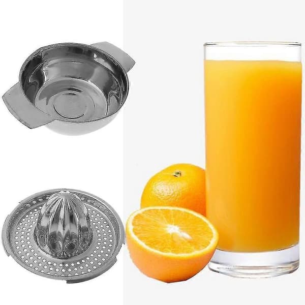 Manuel frugtjuicer rustfrit stål citruspress manuel frugtpresser sølv