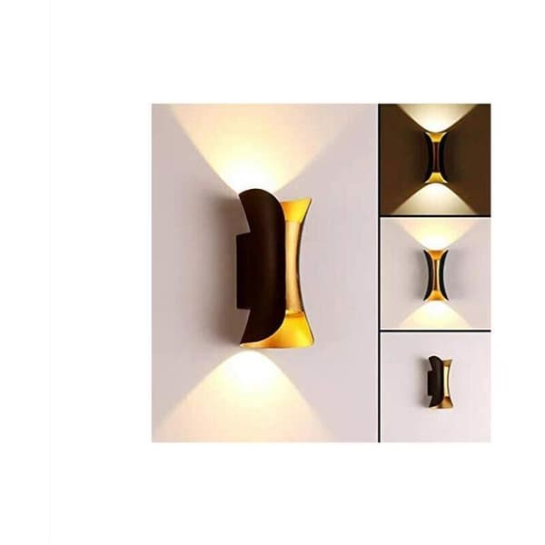 Modern 10W Wall Lamp Metal Up Down Light 3000K Warm White for Interior and Exterior