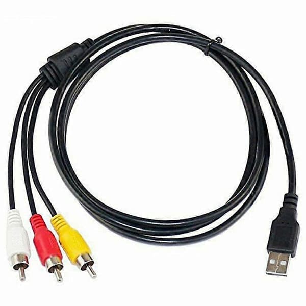 3 RCA Han til USB Hun Aux Audio Video Videokamera Adapter AV Konverteringskabel