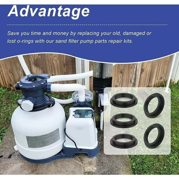 4 stk L-ring Pool Filter Pumpe Pakninger 11412, Kompatible med Intex Sandfilterpumpe
