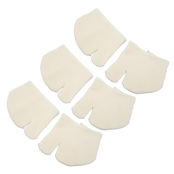 3 Pairs Front Toe Split Socks Half Flip-Flop Soft Breathable Non-Slip Split Toe Socks Milk White