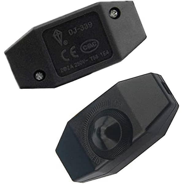 Innebygd dimmebryter 220-240V Vridimmer Bryter Lysbryter For Lamper (svart) [DB]
