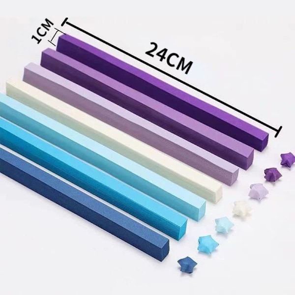 540 Ark Origami Stjärnpapper Dubbelsidigt Glatt Färgglada Stjärndekoration 7 Blandade Färger för Presenter DIY Konst Hantverksprodukter