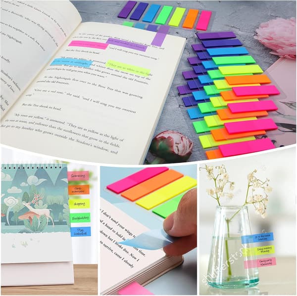 Sticky Notes Bogmærker Sticky Notes Transparent Film Tekstmarkeringspenne