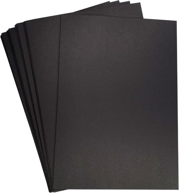 Svarta kort A4 Tjocka konstpapperskort 350gsm - 50 ark