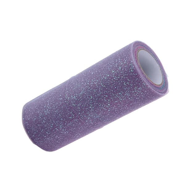 Rainbow Glitter Tulle Long Flexible Exquisite Comfortable Practical Wide Use Sparkling Tulle for Wedding Party Dark Red Blue Purple
