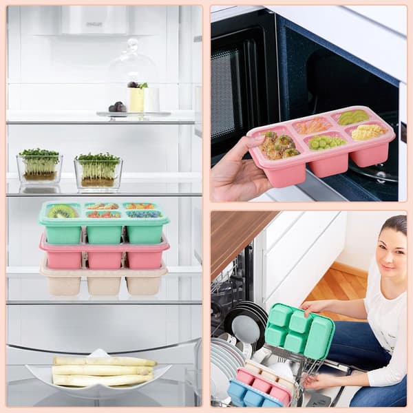 4-delt Bento-boks, snacks for voksne og barn, matboks med 5 rom, gjenbrukbar matboks for matlaging, separat matbeholder