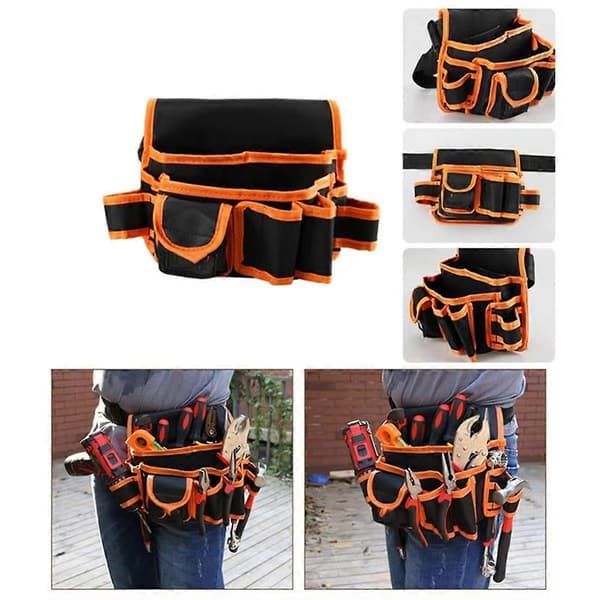 Tool Waist Bag Multifunctional Tool Bag Adjustable Hand Screw Organizer Oxford Cloth Tool Pouch for Carpenter C