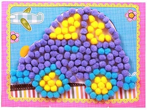 Pom-Pom Bolde, 100200 stk 8mm Håndværk Små Mini Pom-poms til Håndværk - Rød Farve