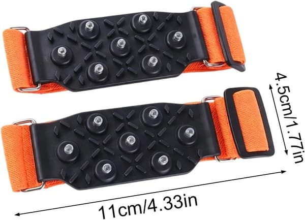 - och snöbroddar 7-broddar grepp Anti-halk-grepp för skor orange Orange