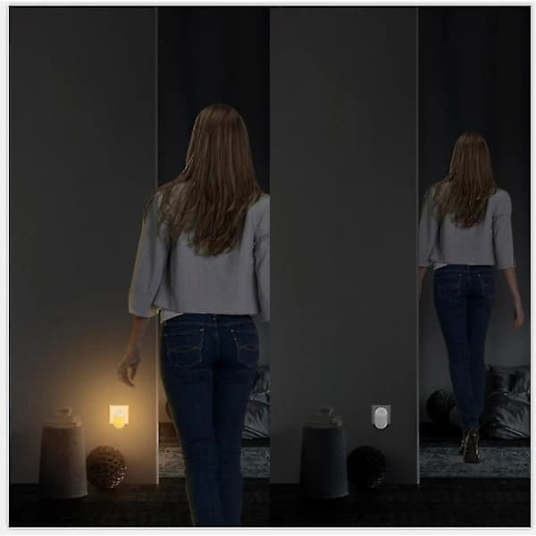 Plug-in Induction Dimmable Night Light, Soft Warm White LED Night Light, Adjustable Brightness From Dusk To Dawn, Suitable For Bedroom, Bathroom