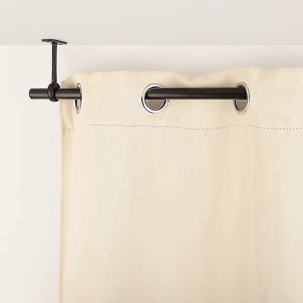 Ceiling Mounted Curtain Rod Brackets, Heavy Duty Ceiling Brackets for 1 Inch Curtain Rod Holder (2