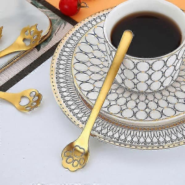 Coffee Spoon Dessert Spoons 15 cm Cute Cat Claws (6 pcs, color)