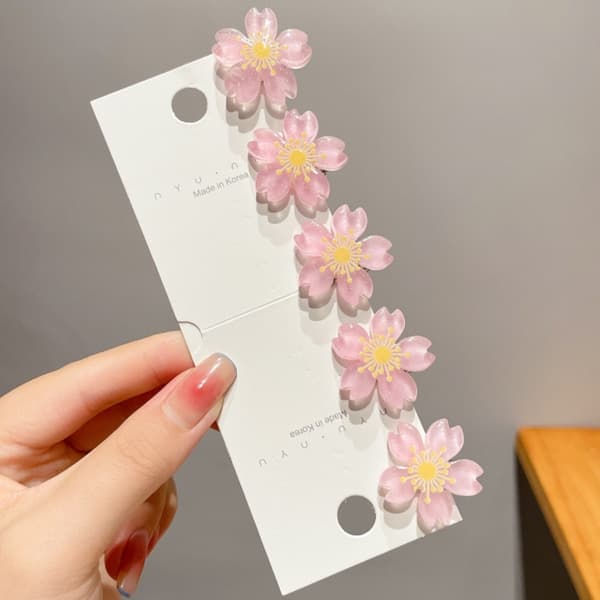 10 stk. Søde Sakura Hårnåle Blomst Hårnåle Koreansk Stil Hårbånd Hårtilbehør til Piger og Kvinder Alle Hår Blå