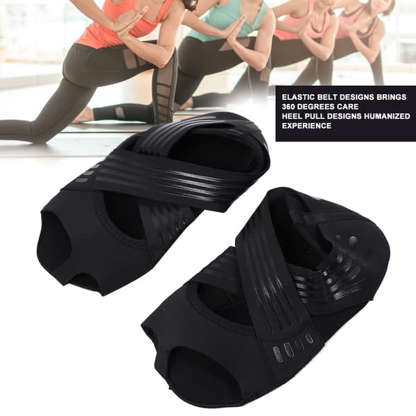 Yogaskor för kvinnor och flickor, mjuk sula, halkfria, professionella elastiska yogaskor för inomhusbruk (37/38)