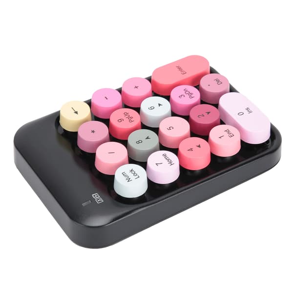 AJAZZ Wireless Numeric Keypad Chocolate Keys for Gaming Direction Change AK18 2.4G Black