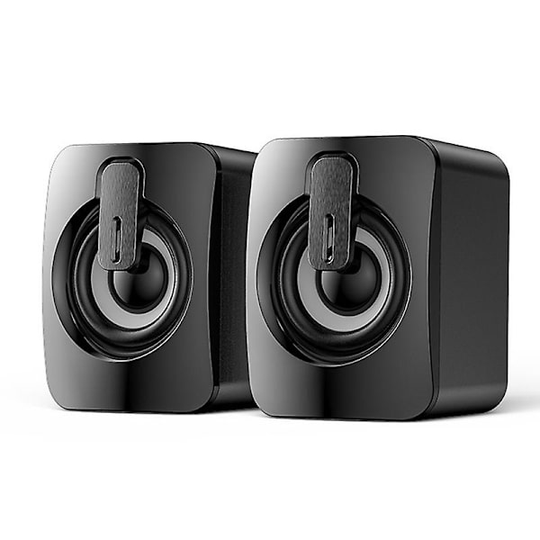Datorhögtalare Stereo Portabla Högtalare Icke-Bluetooth Skrivbords PC Skrivbordshögtalare Minihögtalare