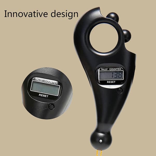 Digital fingerdisk til bøn Buddha perler disk LCD digital display disk til buddhistisk meditation afslapning Lilla Purple
