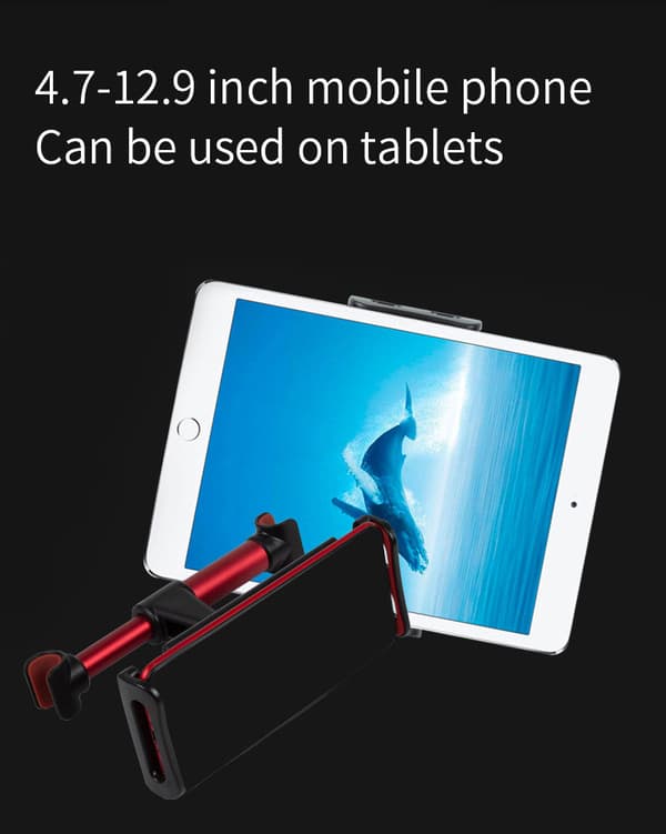 Headrest Flat Mobile Phone Holder 4-11 Inch Automatic Seat Headrest Phone Holder Supports Adjustable Flat Mobile Phone Holder Red