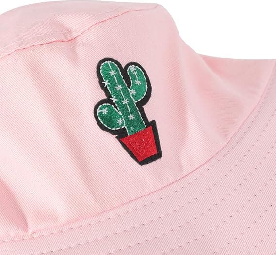 Bomuldshat, sommerfiskerhat til kvinder og mænd, kaktusrosa