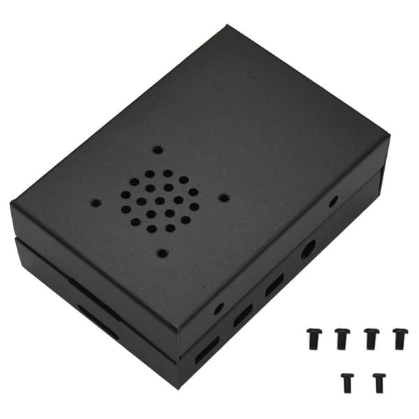 Velegnet til Raspberry 4 metalhøjttalerbeskyttelsesskal (sort)