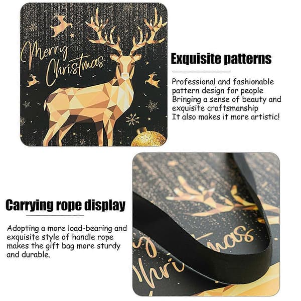 Röd julklappspåse med godis, julfolie-godispåse, julfest-papperspåse, presentförpackning