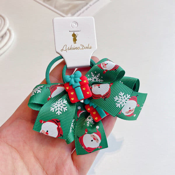 2 st Julrosett Hår Scrunchies Jul Elastiska Hårband Tomte Hårrep Jul Hårband Söta Håraccessoarer